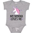 thumbnail image 3 of Inktastic My Nonna Loves Me Unicorn Girls Baby Bodysuit, 3 of 5