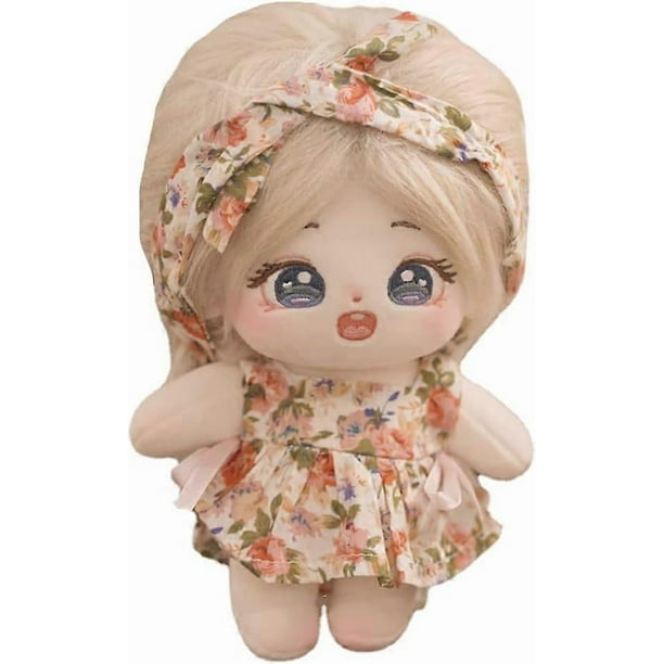 20cm Plush Doll Girl Naked Humanoid Stuffed Body no Attribute 8" Normal Body Wearable Clothing Dress Up Gifts (a-28-with Skeleton)