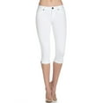 thumbnail image 1 of 4 Way Stretchy Ponte Knit Capri Skinny Jeans (White), 1 of 7