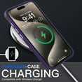 thumbnail image 4 of Dteck Magnetic Case for iPhone 11 Pro Max, Compatible with MagSafe, Translucent Matte Back Shockproof Phone Cover,Purple, 4 of 7