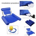 thumbnail image 4 of Chaise Longue d'Eau Gonflable Bleu Azur avec Accoudoirs – Pliable, Portable et Confortable, Conception de Matelas pour la Plage, la Piscine Ou la Rivière; Gonflage Rapide, Matériau Durable pour Adulte, Extérieur, 4 of 5