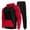 Red, variant on IYTR Men's Contrast Color Sweater Set Slim Long Sleeve Hooded Drawstring Sweater Pants Casual Sports Two Piece Set Gray XL
