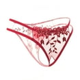 thumbnail image 3 of Womens Underwear Bikini Lace Embroidery Perspective Crotchless Hollow Underpant Brief Panties, 3 of 7