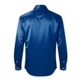 thumbnail image 5 of Spencer Mens Long Sleeve Plain Shirts Casual Dress Shirts Button Down Male Satin Blouses for Wedding Party Formal Business, Size S-2XL, 5 of 8