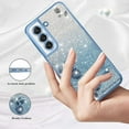 thumbnail image 2 of for Samsung Galaxy S21 Plus Case Clear Glitter Sparkle Luxury Shiny Phone Case Samsung S21 Plus Case Silicone TPU Soft Flower Transparent Shockproof Cover Pruple Thin (Blue), 2 of 14