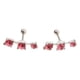 thumbnail image 4 of 2 piezas de moda para mujer, pendientes de cristal, pendientes envolventes, barra de perforación de hélice de tragus, 1, Rosado, 4 of 5