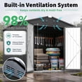 thumbnail image 3 of AECOJOY 8' x 6' Outdoor Metal Storage Shed with Lockable Door for Backyard in Dark Gray, 3 of 6