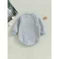 thumbnail image 4 of Wassery Baby Girls Spring Autumn Sweatshirts Romper Long Sleeve Crewneck Elephant Patch Plush Thicken Jumpsuits Infant Girls Warm Bodysuits 0-18M, 4 of 8