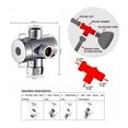 TUIBELY Universal Shower Arm Diverter Valve for Handheld Shower Head