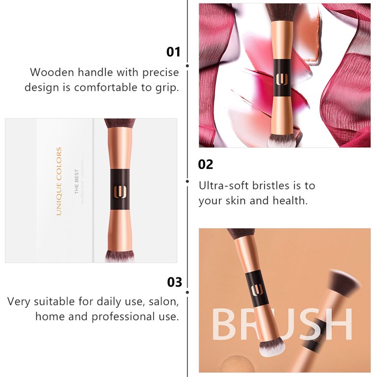 Rose Gold Mini Soft Powder Brush Portable Travel Foundation Brush For  Blushroom, Flat And Round Heads Cute Cosmetic Tool HHA 315 From Top_health,  $2.72