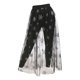 thumbnail image 1 of Pantalones Guardapolvos Trasparente Malla Diseño Copo de Nieve Tamaño Plus Rosegal  Pantalones de talla grande, 1 of 5