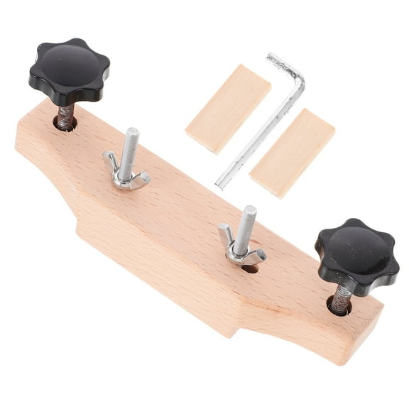 Guitar Bridge Clamp for Acoustic Guitar Repair Tool with Wood and Metal Materials Beige 1 Set