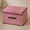 Pink, variant on Fabric Storage Bin with Lid, Foldable Decorative Storage Box with Handles for Closet Shelf Bedroom Home Organization(Coffee,27X26X20cm)