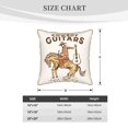 thumbnail image 4 of Haiem Cowboy Rodeo Guitar Print Velvet Soft Solid Decorative Square Throw Pillow Covers Set with Elegant Piping Christmas Cushion Case for Sofa Bedroom Car-16"x16", 4 of 8