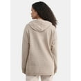 thumbnail image 3 of Time And Tru Women's Tunic Hoodie with Long Sleeves, Size XS-XXXL, 3 of 5