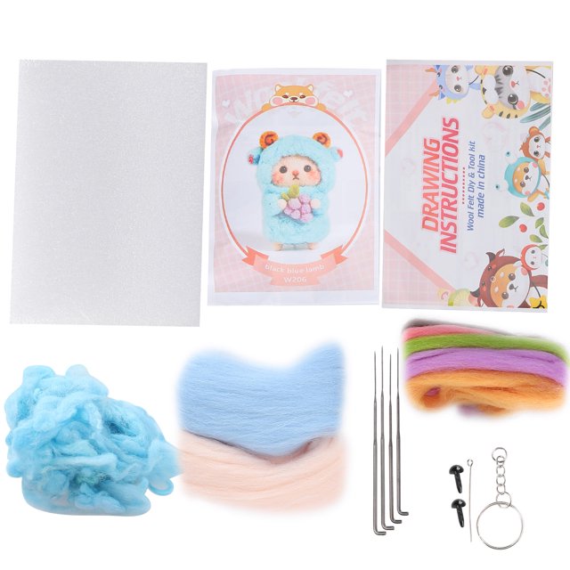 Needle Felting Kit Wool Sheep Doll Plush Doll DIY Making Material Package For Beginners DIY Crafting