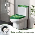 thumbnail image 4 of HELLHERO Toilet Seat Protector & Toilet Lid Cover and Toilet Tank Lid Cover with Soft Elastic Fabric for Easy Care, Stretch Fit Beer Clover, 4 of 8