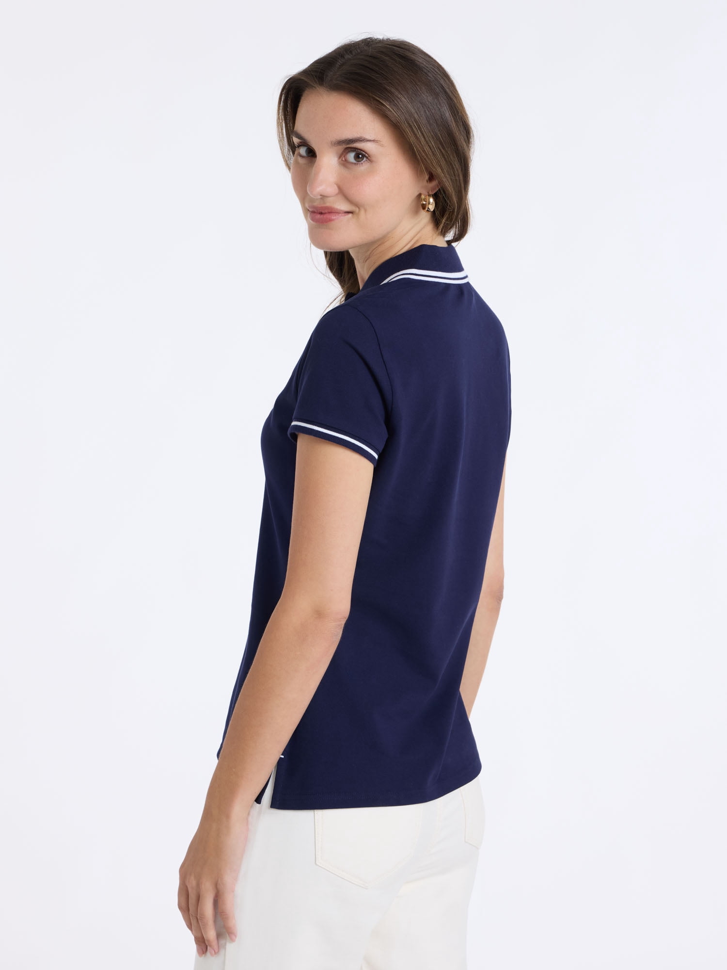 U.S. Polo Assn. Women's Double Tipped Polo Shirt, Sizes XS-XL