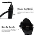 thumbnail image 5 of Ecetana Womens High Heel Sandals Open Toe Ankle Strap Chunky Heel Dress Shoes for Wedding Party, 5 of 7