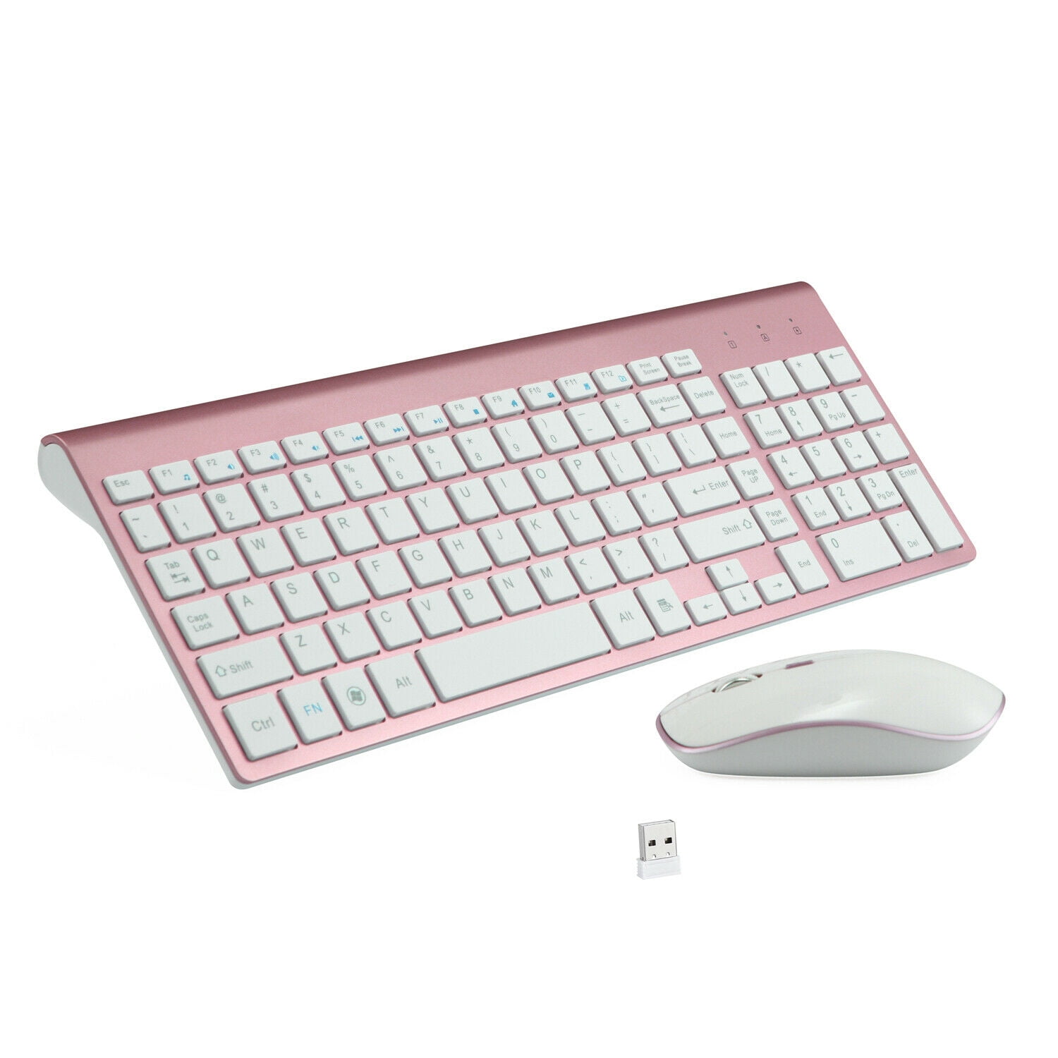 Velocifire Wireless Keyboard and Mouse Combo, KM01 87 Key Red 