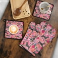 thumbnail image 4 of Chihuahua and Flower Florals Kitchen Oven Mitt and Pot Holder Sets 4 Pcs for Baking, Cooking and Grilling, Heat Resistant Up To 392 °F, 4 of 6
