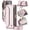 Pink, variant on Crossbody Wallet Case for iPhone 18 Pro Max, RFID Blocking PU Leather Cover with 10 Card Slots & Zipper Pocket, Detachable Shoulder Wrist Strap for Women