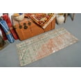 thumbnail image 3 of Turkish Rug, Vintage Rug, Small Rugs, Antique Rugs, Rugs For Entry, 2x4.5 ft Orange Rug, Oushak Rug, Small Wool Rug, Bathroom Rug, 13397, 3 of 10