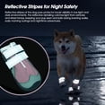 thumbnail image 6 of ROZKITCH Dog Shoes for Medium Dogs,Anti-Slip Dog Boots & Paw Protectors for Hardwood Floors,Reflective Dog Booties for Hot Pavement Winter Snow Hiking,Pink,4PCS,Size 7, 6 of 9