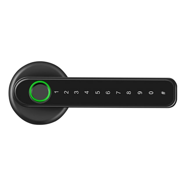 Smart Door Lock with Handle Smart Door Lock, Keyless Fingerprint and Touchscreen ,Secure Bluetooth, Easy Install, Digital Door Lock,Great for Home, Apartment, Hotel and Office