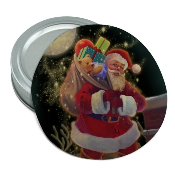 Christmas Holiday Santa Chimney Magic Round Rubber Non-Slip Jar Gripper Lid Opener