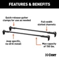 thumbnail image 2 of CURT 18119 Black Steel Quick-Release Roof Rack Crossbars, Fits Select Jeep Wrangler JK Fits select: 2008,2015-2018 JEEP WRANGLER UNLIMITED, 2 of 2