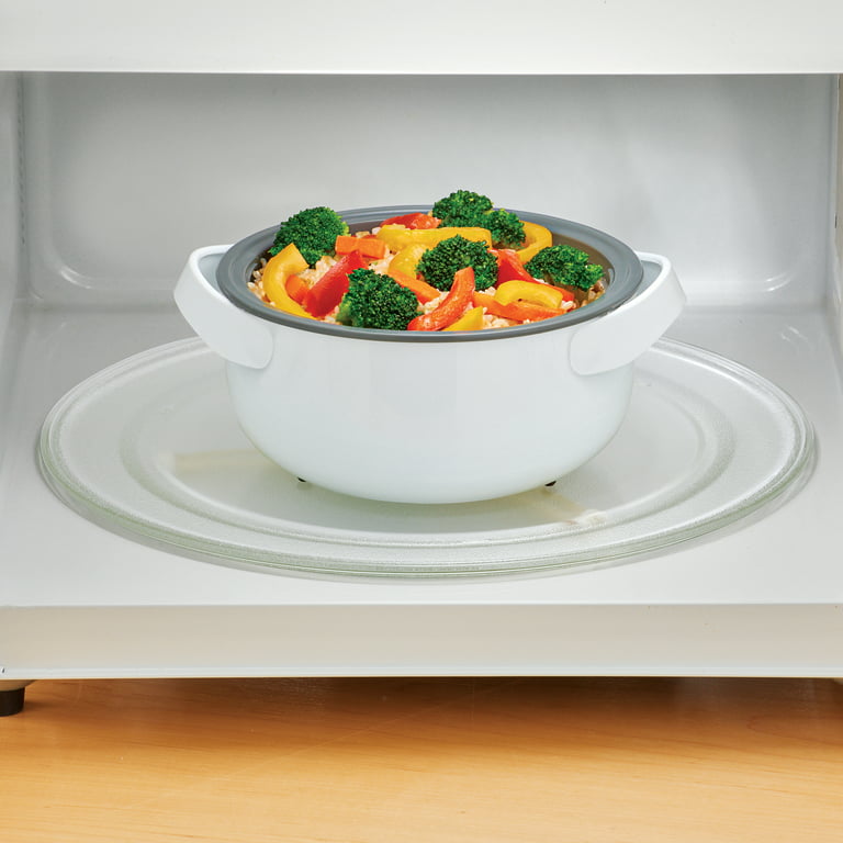 Collections Etc Microwavable Insulated Serving Bowl with Locking Lid