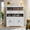 White-1, variant on Farmhouse Buffet Cabinet with Barn Doors and Adjustable Shelves, Large Kitchen Storage Sideboard for Coffee Bar, Entryway Console (Black)