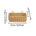 thumbnail image 3 of BiFandian Bohemian Wall-Mounted Storage Basket, Handwoven Wicker Hanging Organizer, Natural Rattan Wall Basket for Kitchen, Living Room, Bathroom, Entryway Decor, 3 of 9