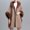 006 Khaki, variant on Womens Faux Fur Cloak Coat Cape Poncho Coat Lapel Fur Collar Poncho Coat Warm Poncho with Buckle Neckline