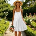 thumbnail image 4 of Posijego Women's Satin Nightgowns Sleeveless Nightdresses Camisole Dresses Ruffled Pajama Dresses Sleepwear Loungewear, 4 of 9