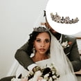 thumbnail image 4 of 1 Pce Couronne Vintage Style Baroque Coiffe de Mariage (Noir), 4 of 8