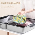thumbnail image 3 of FORMRS Makeup Bag Travel Cosmetic Organizer for Women Fold Flat Zipper Pouch with Handle, Yellow Mountains, 3 of 8