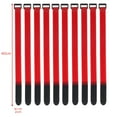 thumbnail image 1 of 10Pcs Nylon Cable Ties Reverse Buckle Strap 2cm Width Reusable Magic Self Adhesive Tape Fastener Hook Loop Fixed Strap Durable 40x2cm-Red 10Pcs, 1 of 6