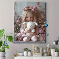 thumbnail image 4 of Qisvanset 12x16 Inch With Frame 2D Flat Wall Art Baby Girl Baptism Dedication Sign Nursery Religious Decor, 4 of 8