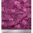 thumbnail image 3 of Soimoi Velvet Fabric Floral & Paisley Printed Fabric 1 Yard 58 Inch Wide, 3 of 3
