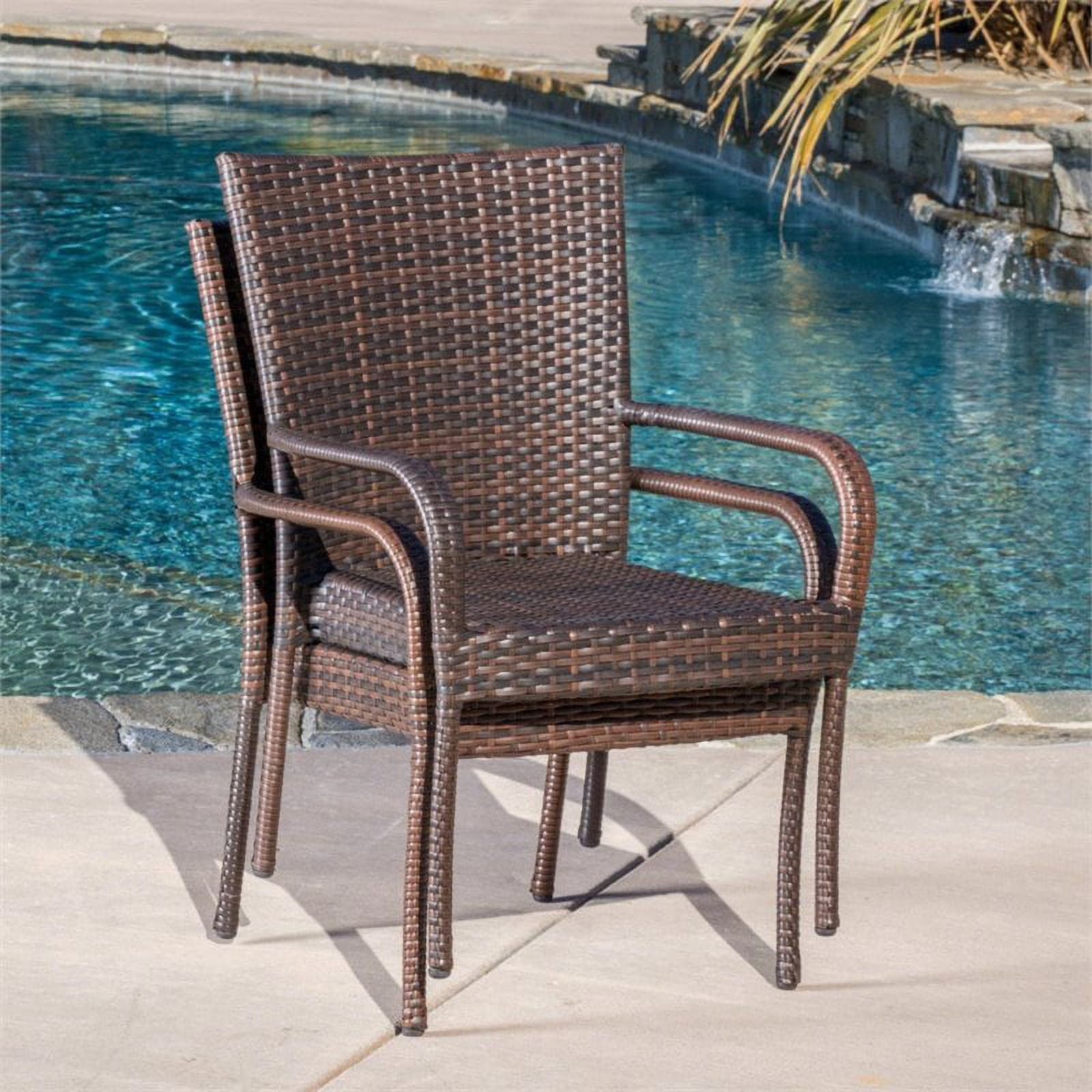 Mainstays danella outdoor discount patio wicker dining chairs