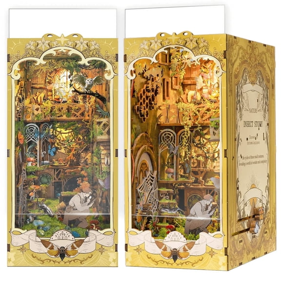 Book Nook Kit Jioustoy Book Nook con funda antipolvo para adultos