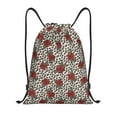 thumbnail image 1 of Saiise Leopard Print Rose Pattern Sports Drawstring Backpack - String Swim Gym Bag with Wet Proof Pocket for Women&Men-Small, 1 of 6