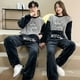 thumbnail image 1 of Pijamas de franela para hombre y mujer, ropa de dormir gruesa, cálida, de terciopelo Coral, para el hogar, talla grande 4XL, para otoño e invierno, novedad, 2 unidades por juego, 1 of 4