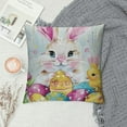 thumbnail image 2 of Nawypu  Happy Easter Throw Pillow Covers  Easter Eggs Bunny Spring Decorative Pillows Soft Cushion Cases for Couch Sofa Bed Home Decor Set of, 2 of 5