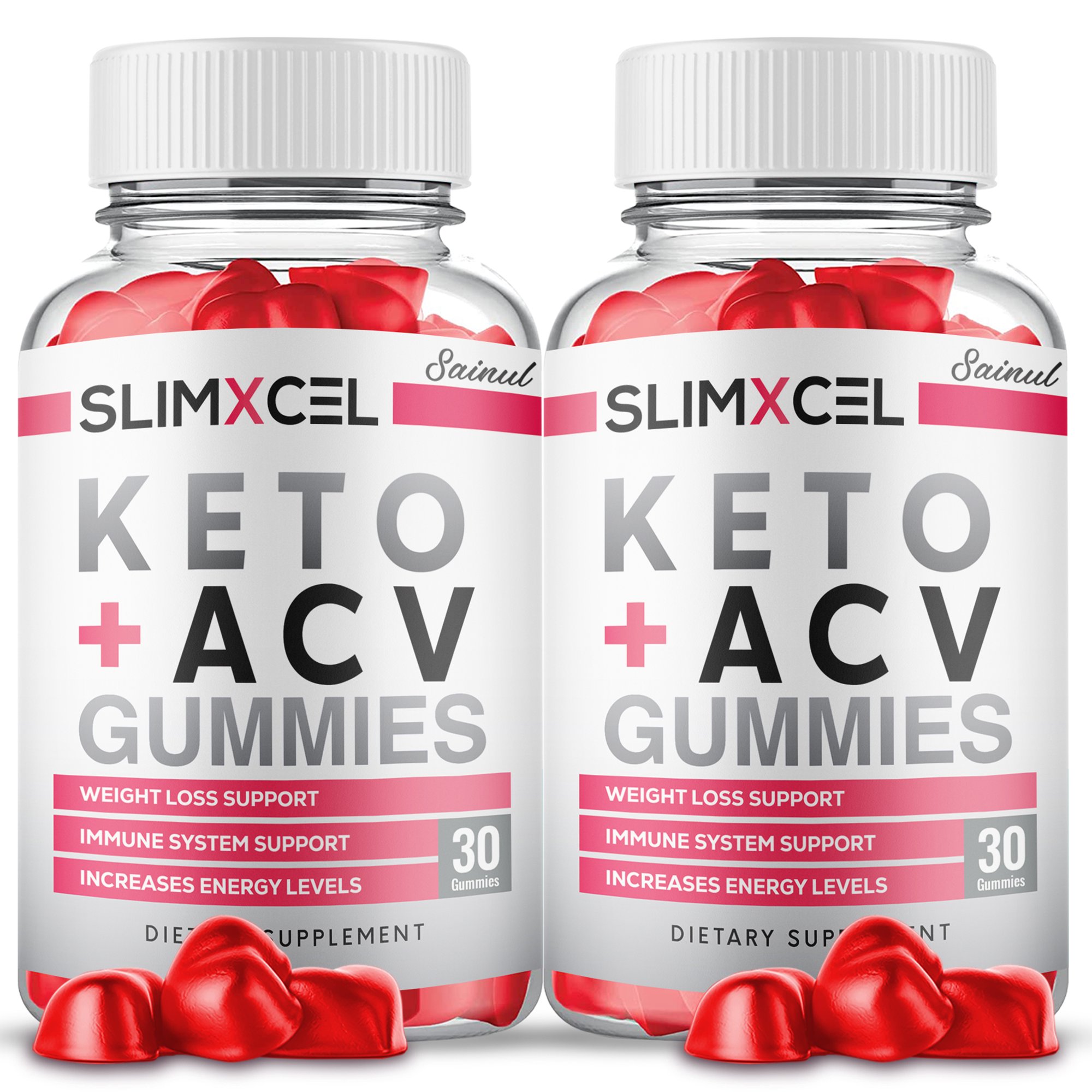 SlimXcel Keto ACV Gummies, Maximum Strength for Weight Management, Apple Cider Vinegar, 2 Month Supply Dietary Supplement (2 Pack)