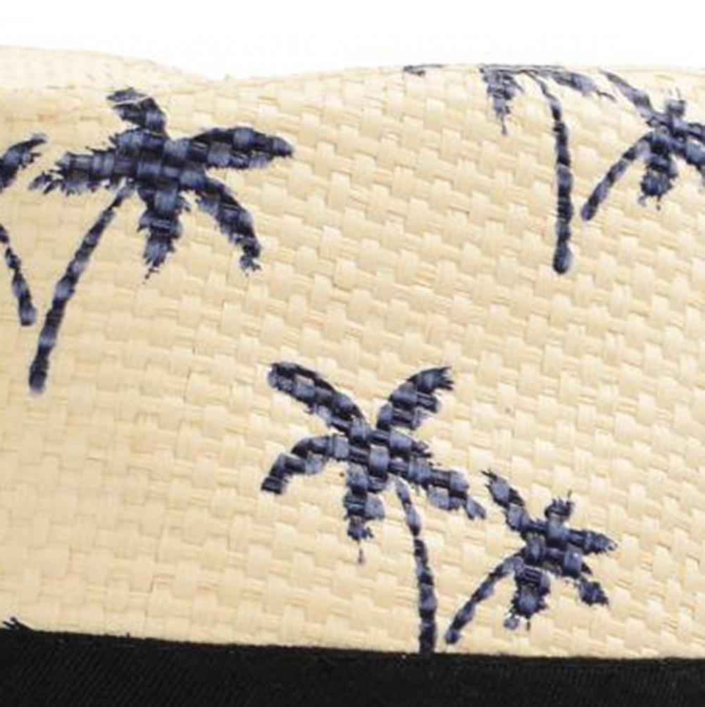 Straw Hat Sun Hat Sun Protection Hat Fisherman Hat Summer Hat Foldable Beach Hat Beach Hats Coconut Tree Pattern Beige 4 - image 3 of 8