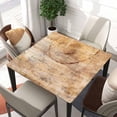 thumbnail image 2 of Square Tablecloth Wood Grain Fitted Table Cover Wipe Clean Cloth Old Wooden Tablecloths with Elastic Edge Waterproof Polyester Cloths for Indoor Outdoor, Fit for 32"x32" Tables, Style-12, 2 of 4
