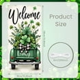 thumbnail image 2 of Green Clover Home Banner Black Plaid Plaid Backdrop Rustic Wooden Sweet Home Lettering Clover Display for Home Decoration St. Patrick's Day Living Room, 2 of 9